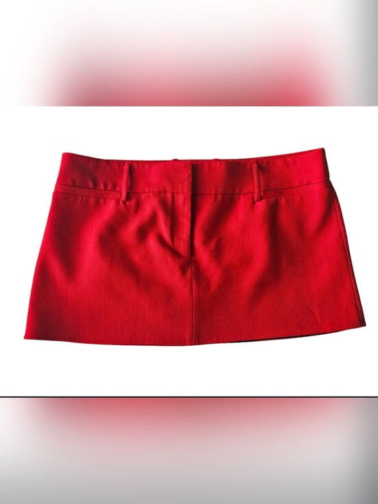 Zara Dresses & Skirts - ZARA Chic Red Tailored Low-Rise Mini Y2K Skirt | SZ XXL